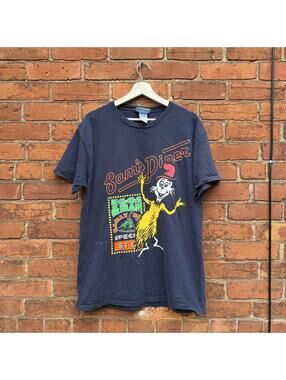 vintage dr Seuss Sam’s dinner green eggs and ham t shirt 00s